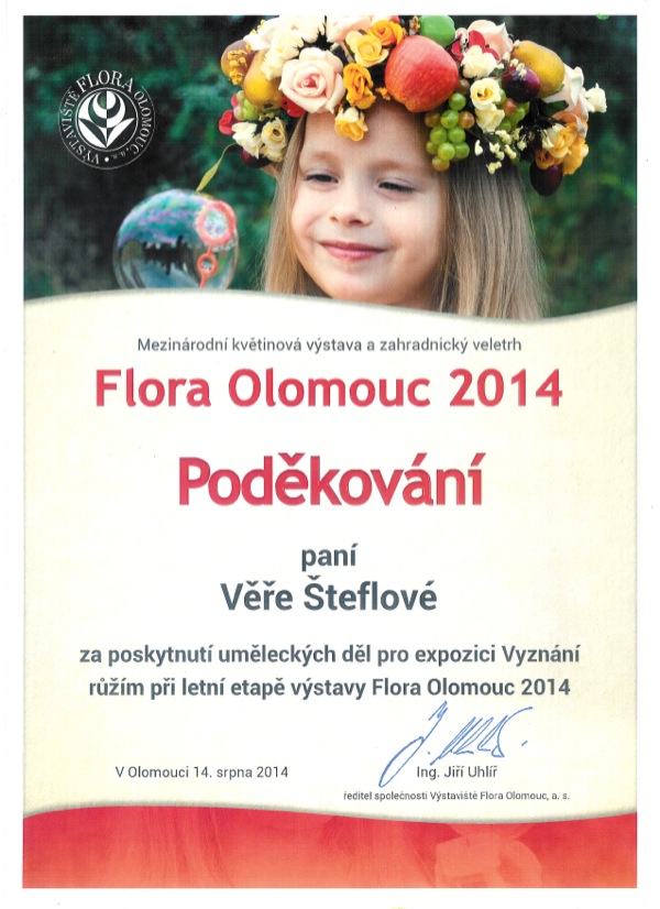 Věra Šteflová - poděkování