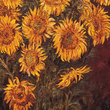 Sunflowers, oil painting, canvas